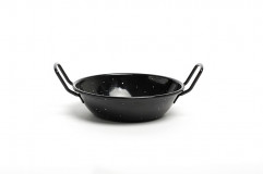 Panvica Mini vysoká pr:16 cm, výška:4,3 cm, smaltované železo, far:biela