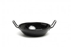 Panvica Mini vysoká pr:18 cm, výška:4,8 cm, smaltované železo, far:biela