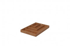 Podnos BAMBOO 20x10x3 cm, dve rúčky, drevo bambus