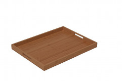 Podnos BAMBOO 40x30x3 cm, dve rúčky, drevo bambus