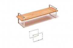Podnos Bauhaus S 45x12x9 cm so stojanom Slim 12x9 cm