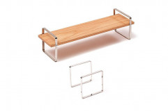 Podnos Bauhaus S 45x12x9 cm so stojanom Slim 12x12 cm
