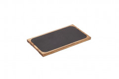 Podnos servírovací set 2 ks 34,5x19,5 cm, výška: 1,5 cm agát/bridlica