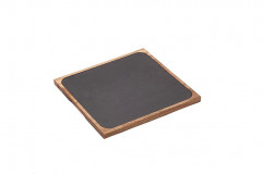 Podnos servírovací set 2 ks 32x32 cm, výška: 1,5 cm agát/bridlica