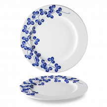 Tanier INDIGO CLOVER 31 cm plytký modrý dekor X8850