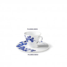 Šálka INDIGO CLOVER 8 cl/6,6 cm, farba modrá dekor X8850