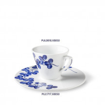 Šálka INDIGO CLOVER 18 cl/8,7 cm, farba modrá dekor X8850