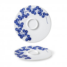 Podšálka INDIGO CLOVER 17,3 cm, farba modrá dekor X8850