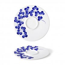 Podšálka INDIGO CLOVER 17 cm, farba modrá dekor X8850