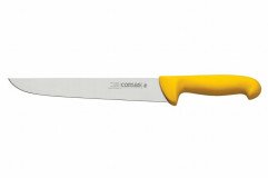 Nôž mäsiarsky GRAFIT 24 cm, farba žltá rúčka plast