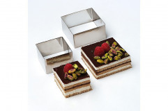 Forma torta hranatá 6x6 cm, výška:4,5 cm, nerez
