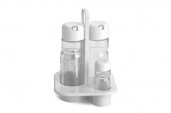 Dochucovač NEW YORK 4 dielny s/k/o/o, 0,15lt sklo, PVC