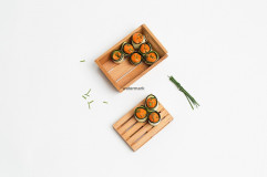 Podnos Mini Paleta 20x12x3,5 cm, drevo