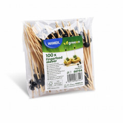 Fingerfood napichovadlo (bambusové FSC 100%) Perla čierna 12cm [100 ks]